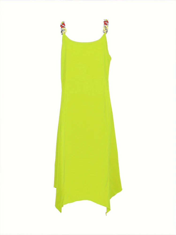 Robe grande taille col rond couleur unie