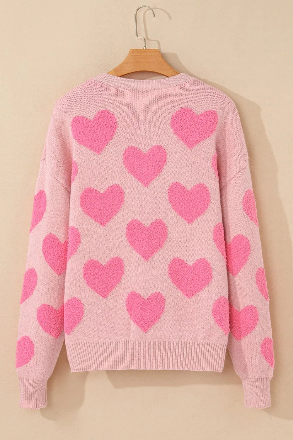 Pull Basique à Col Rond avec Détail Cœur 💖