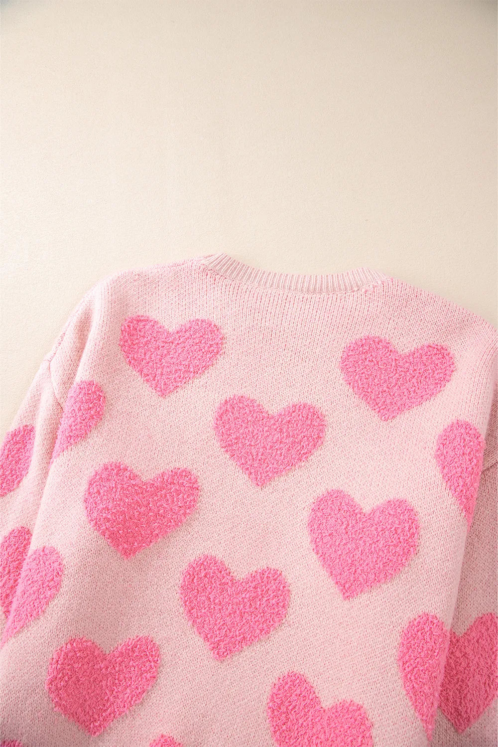 Pull Basique à Col Rond avec Détail Cœur 💖