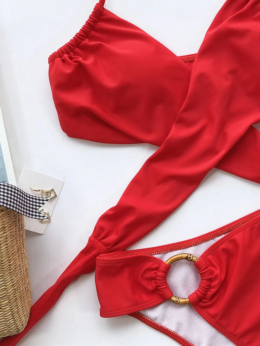 Ensemble Bikini Deux Pièces à Col Halter