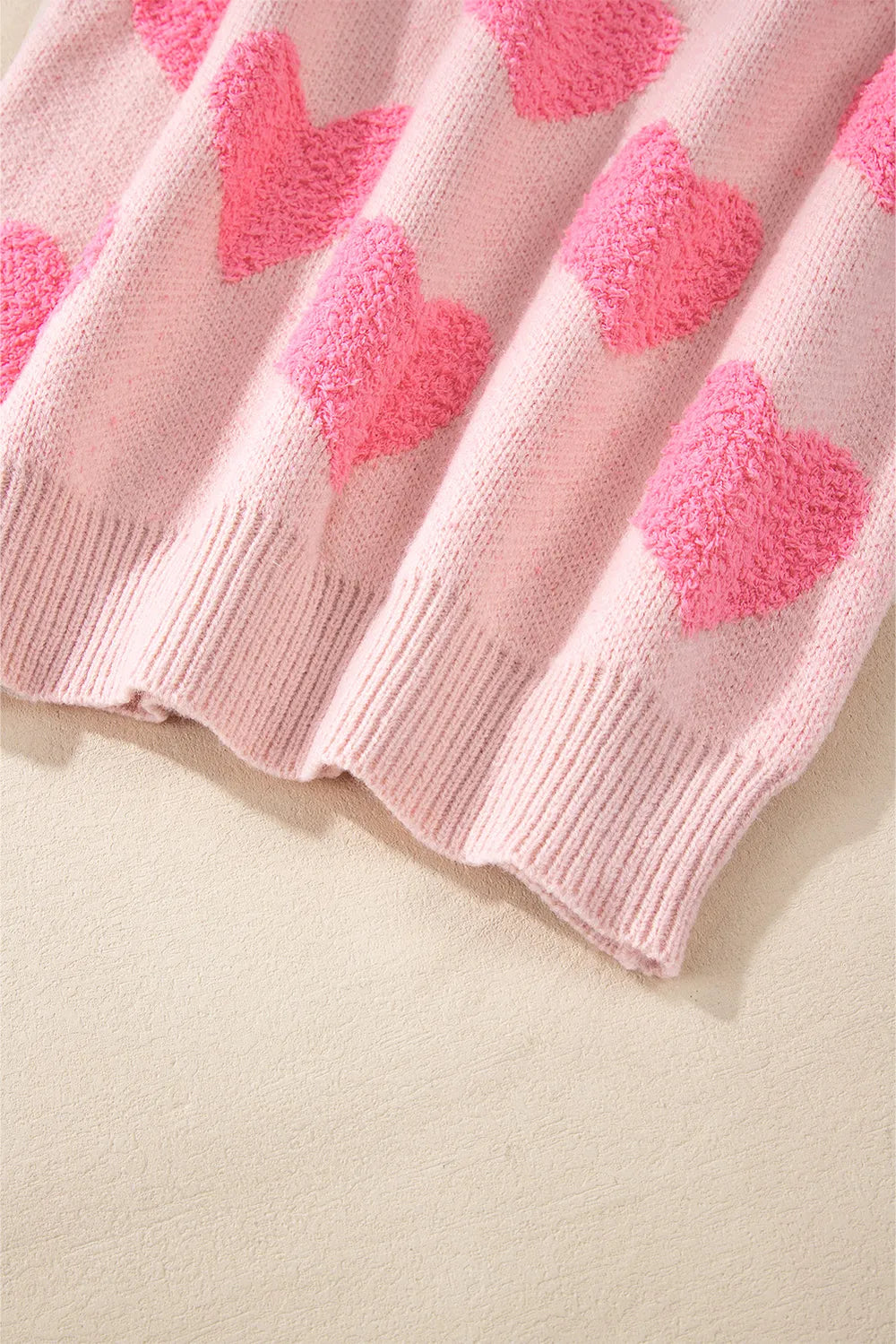 Pull Basique à Col Rond avec Détail Cœur 💖
