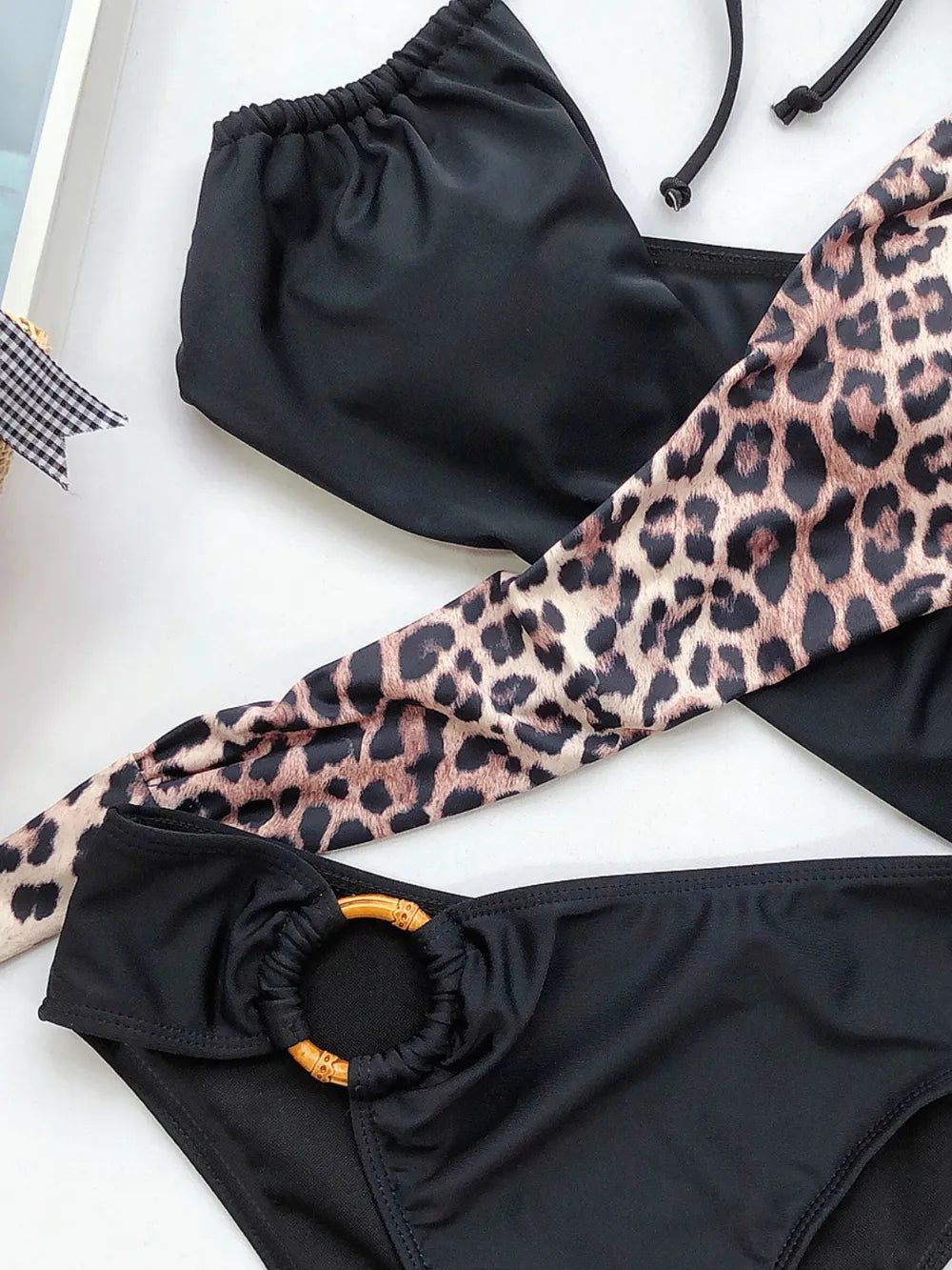 Ensemble Bikini Deux Pièces à Col Halter