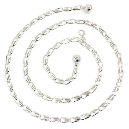 Chaîne de taille large en perles imitée