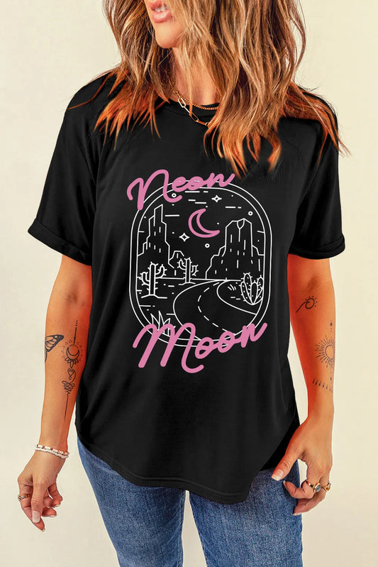 T-shirt à Manches Courtes avec Motif Graphique et Col Rond 👕