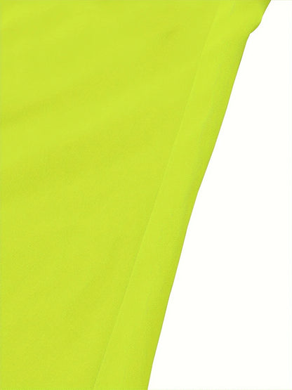 Robe grande taille col rond couleur unie