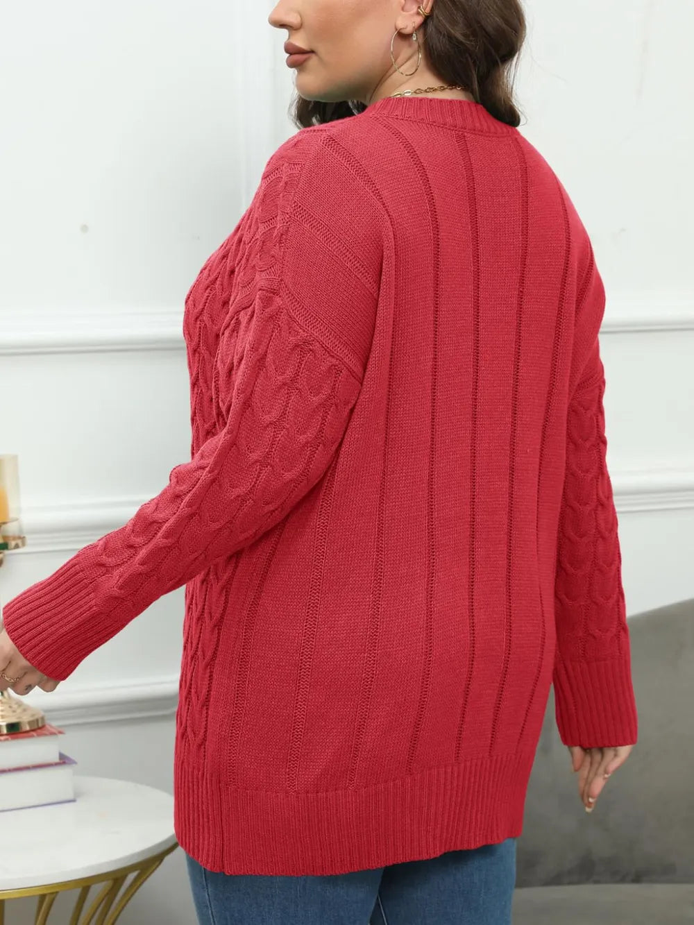 Pull Grande Taille Maille Torsadée