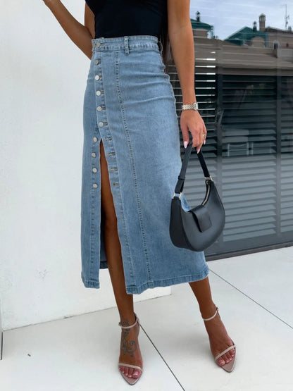 Jupe midi en jean